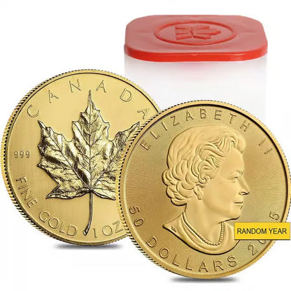 1 oz Canadian Gold Maple Leaf $50 Coin (Random Year)