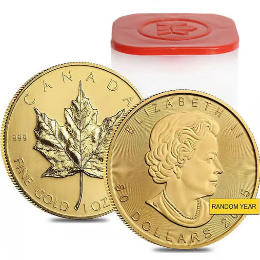 1 oz Canadian Gold Maple Leaf $50 Coin (Random Year)